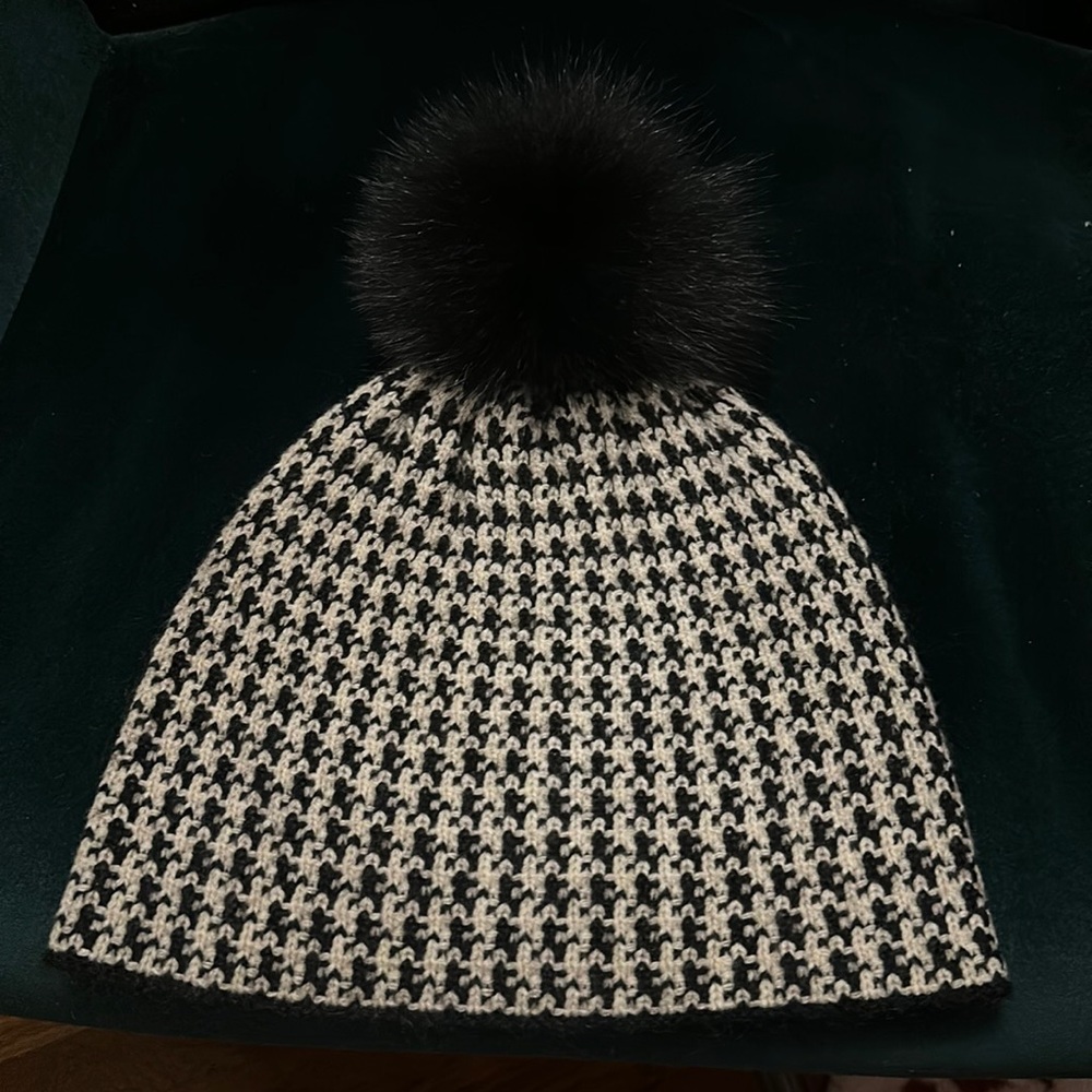 theory houndstooth winter hat